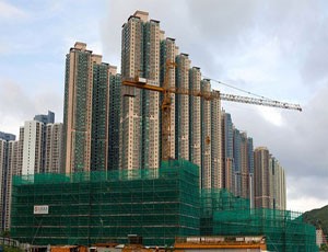 Một dự án bất động sản ở Hồng Kông - Ảnh: Bloomberg News/WSJ.