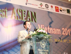 Ông Trần Đắc Sinh, Chủ tịch Sở GDCK TP. HCM phát biểu tại Hội nghị Invest Asean - Vietnam 2013
