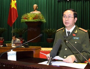 Bộ trưởng Bộ Công an Trần Đại Quang báo cáo tại Quốc hội